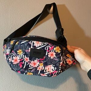 PINK Floral Fanny Pack / Crossbody